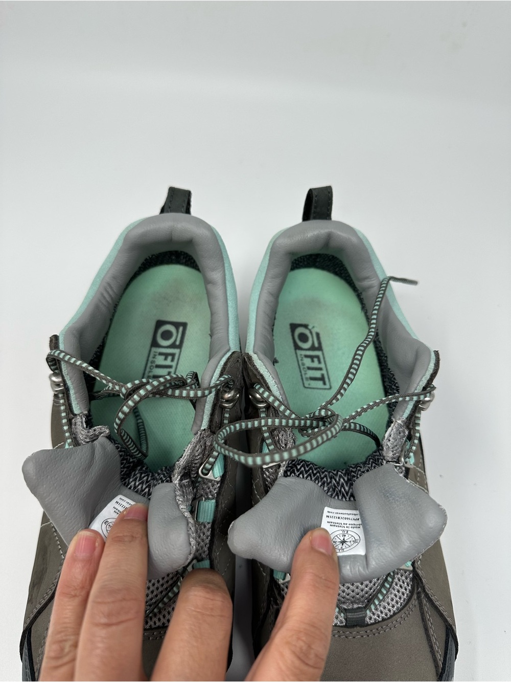 Oboz Sapphire B-DRY Waterproof Gray Low Hiking Boot Shoes Women Size 9 - Picture 8 of 12